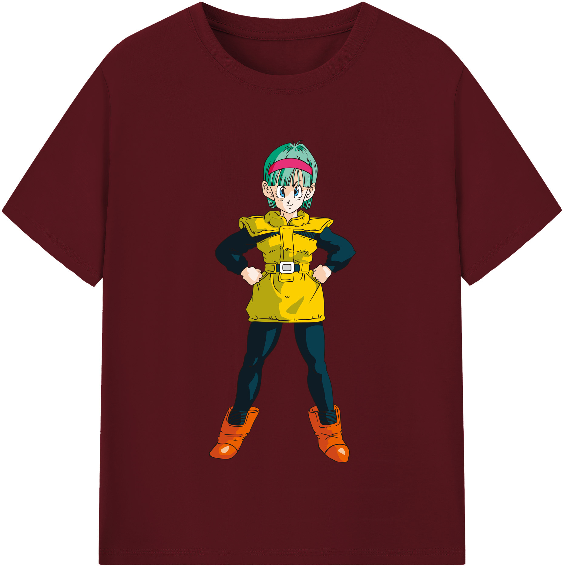 （画像用） ドラゴンボール ブルマ DRAGON BALL Bulma 綿100％半袖Tシャツ（フロントプリント）